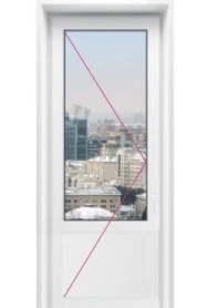 Пластиковая дверь входная со стеклянной вставкой сверху - 4 Пластиковая дверь входная со стеклянной вставкой сверху - фото - 4