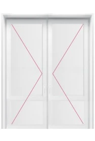 Двухстворчатая дверь входная без стеклянных вставок - 3 Двухстворчатая дверь входная без стеклянных вставок - фото - 3