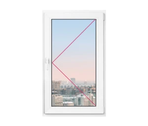 Одностворчатое окно Rehau Grazio 600x1000 - фото - 1